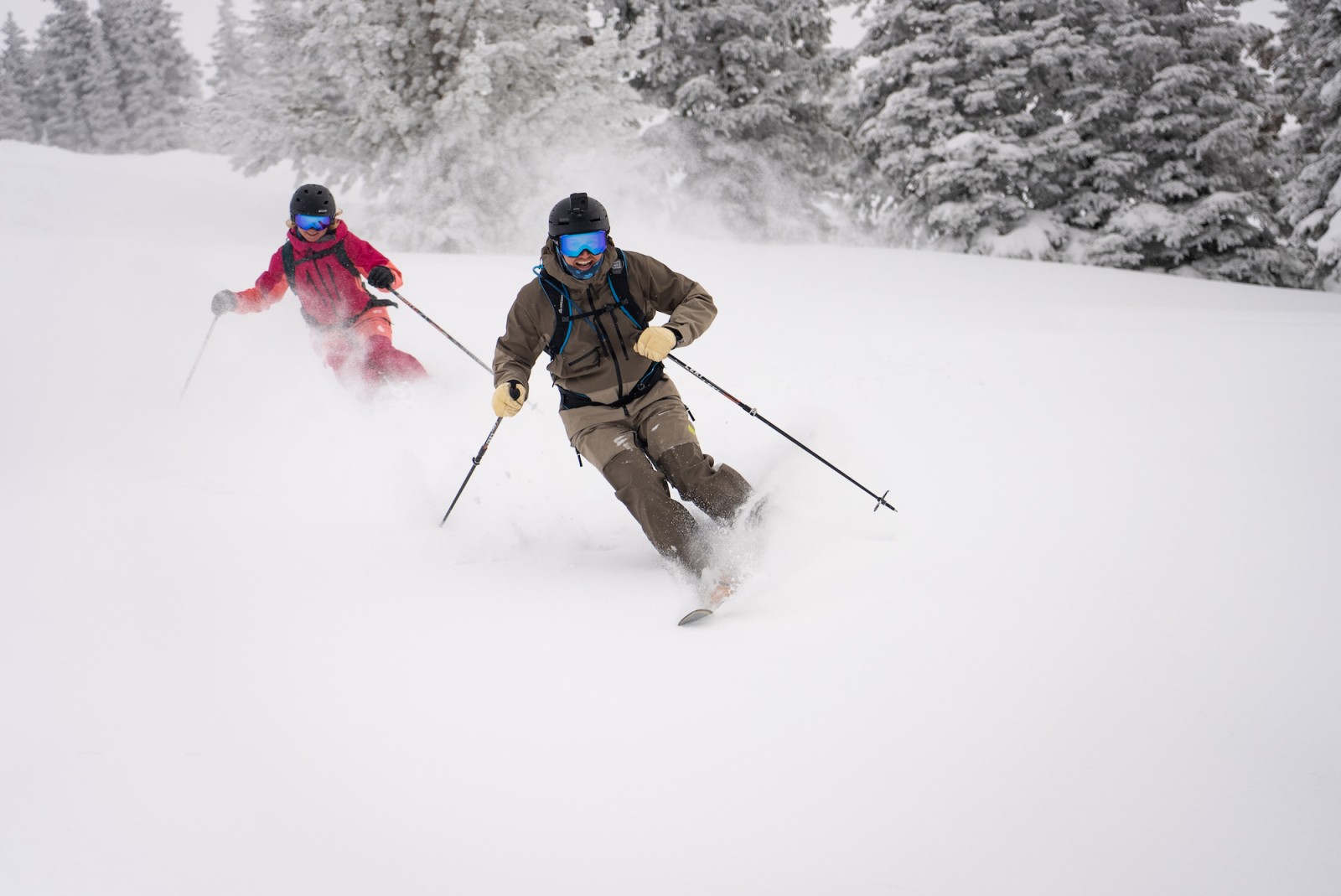 Enjoying powder on the Ski Utah Interconnect Tour.JPG