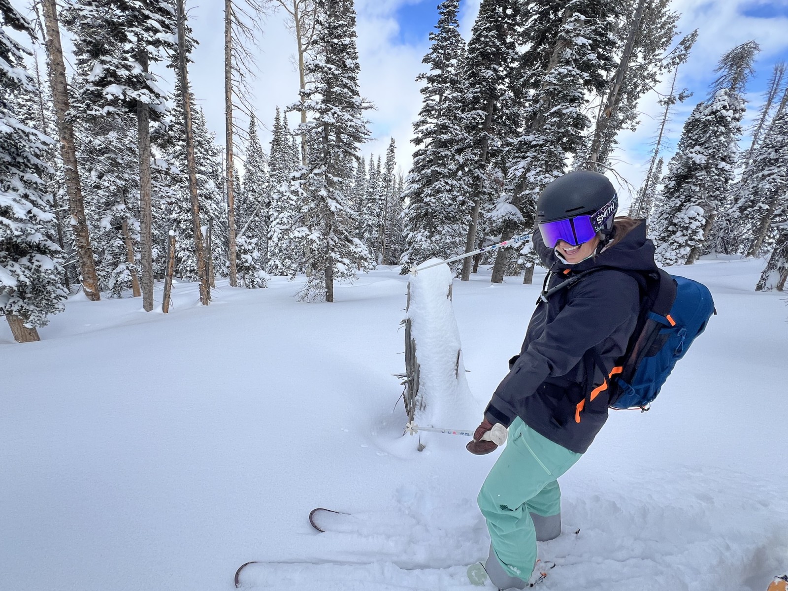 Enjoying some tree skiing en route to Park City Mountain.png