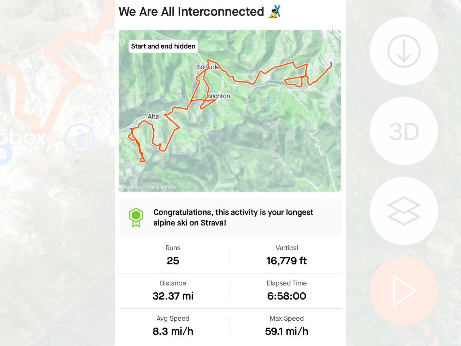 Ski Utah Strava Track of the Interconnect Tour.png