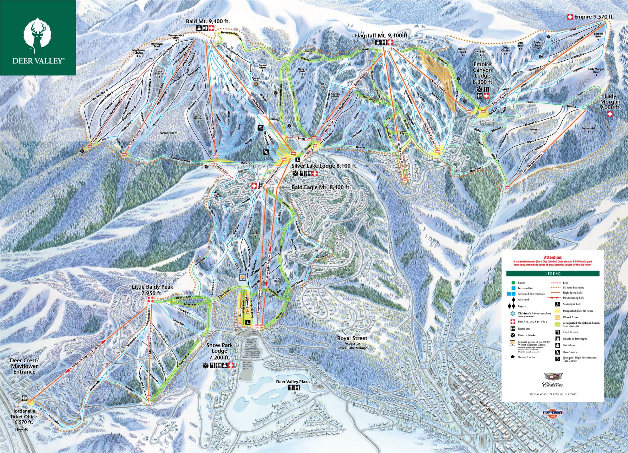 Deer Valley Utah Map Deer Valley Ski Resort   Map, Weather & Information   Ski Utah