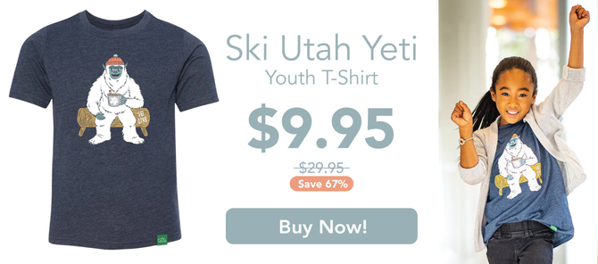 Ski Utah Yeti Youth T-Shirt Sale!